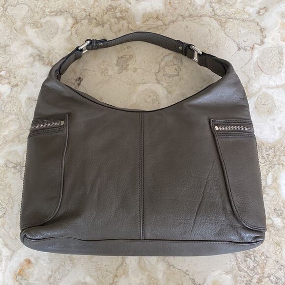 Etienne Aigner Grey Leather Shoulder Bag - Picture 8 of 13